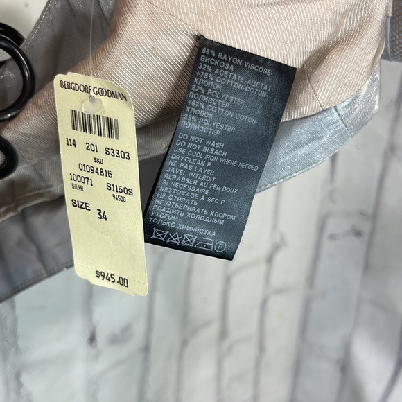 Ann Demeulemeester Waistcoat Vest Silver Shimmer Spring Ring Clasp Chain Closure - Picture 6 of 10